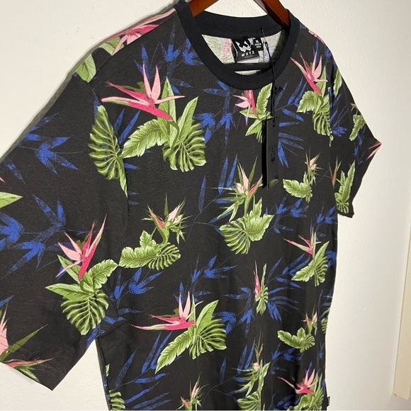 WXYZ men black tropical crewneck tshirt size XL NWT - Picture 4 of 9